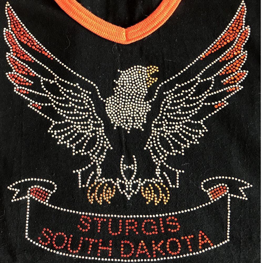 Sturgis South Dakota Sparkle-y Studded Eagle T Shirt by Sports Gallery size M - Picture 2 of 9